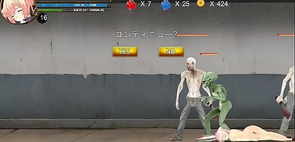 Cute teen girl 18 yo hentai having sex with men , aliens and monsters man in Fighting Girl Mei action hentai ryona gameplay with internal penetration sex view